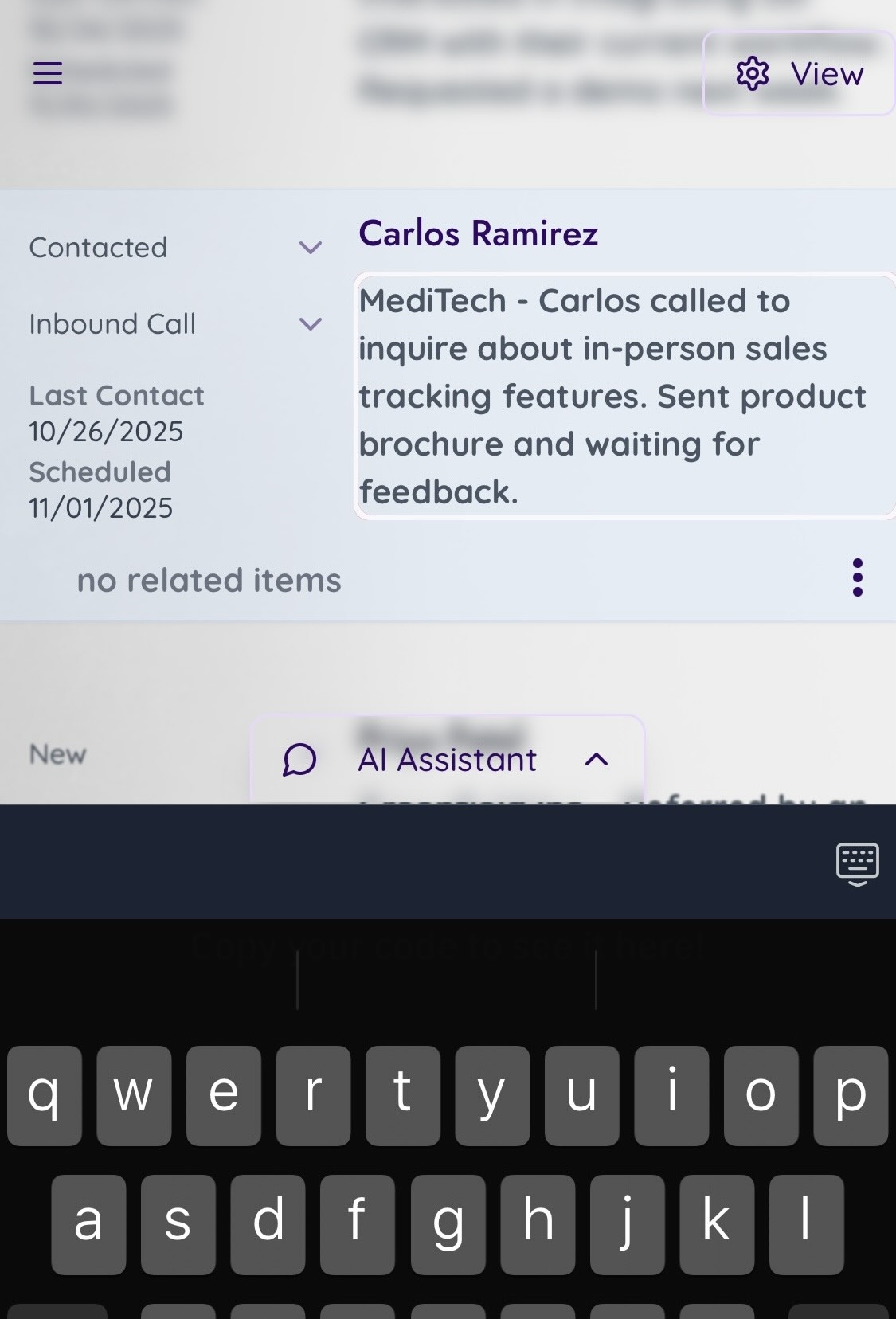 Airtable editing view