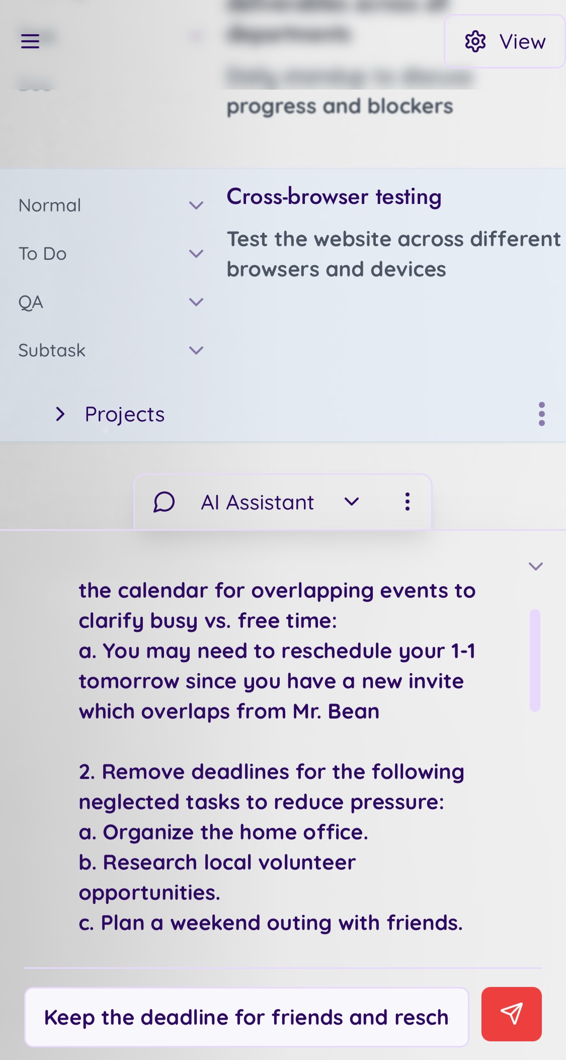 Productivity habit feedback