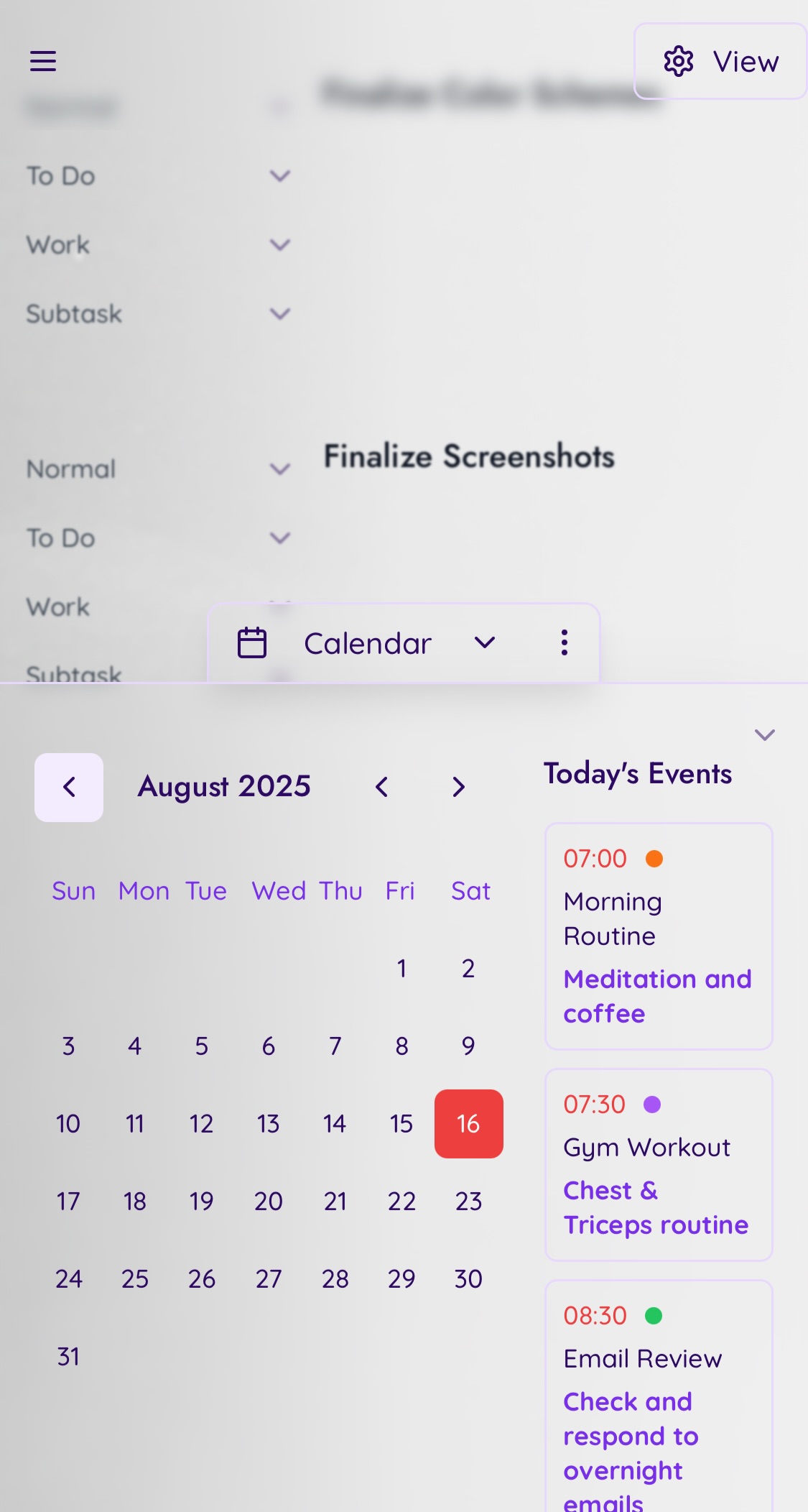 Planning your day