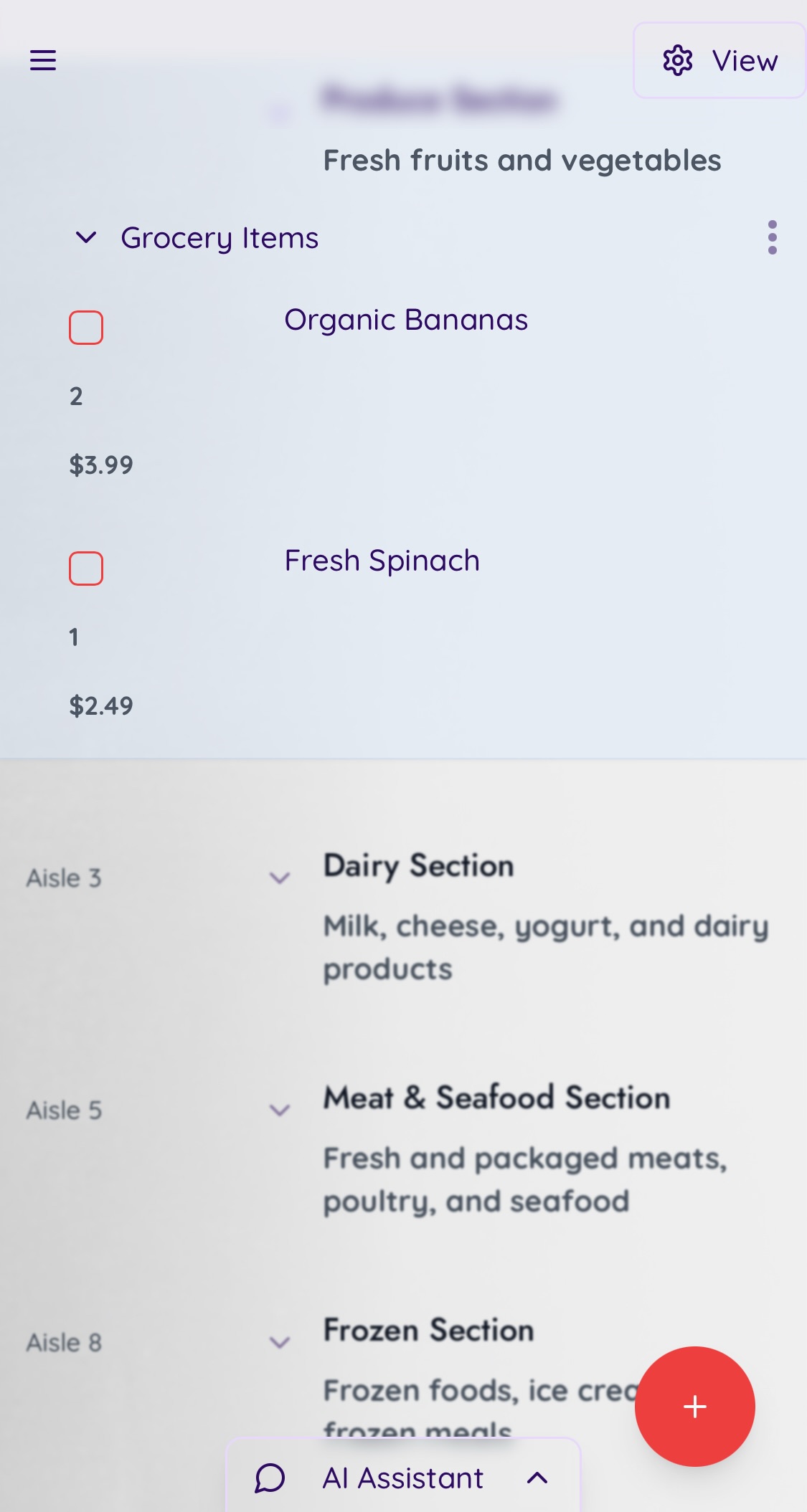 Smart grocery planning