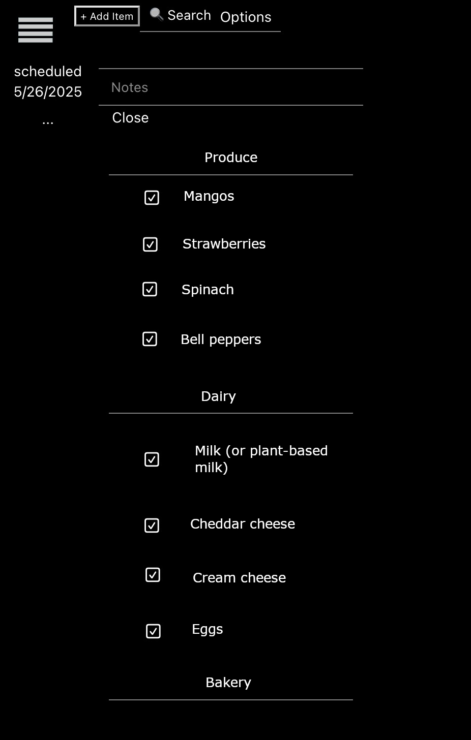 Smart grocery planning